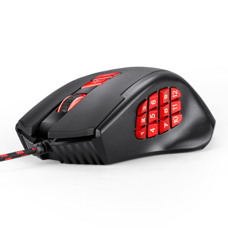 Souris Gaming Filaire - 12 Boutons Programmables RGB