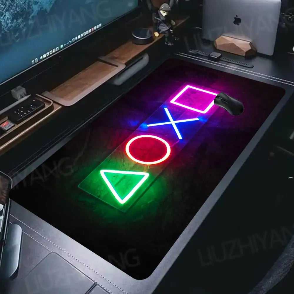 Tapis de Souris Gaming XXL Icône Manette - Surface Antidérapante