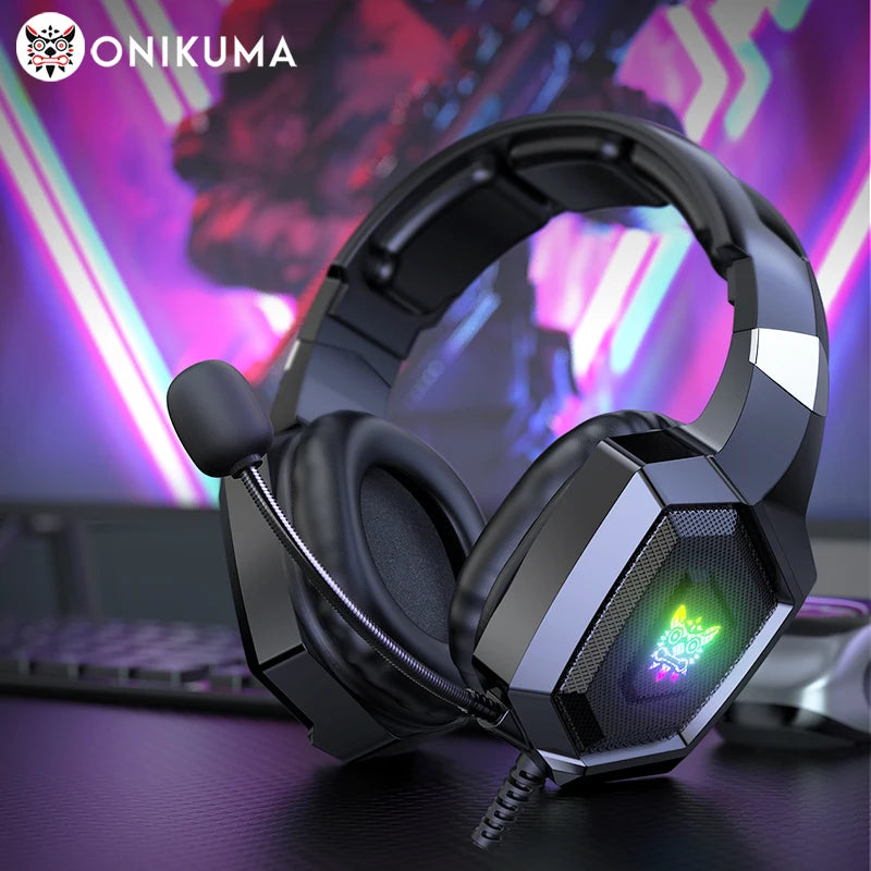 Casque Gaming ONIKUMA K8 RGB - Surround 7.1 avec Micro HD Flexible