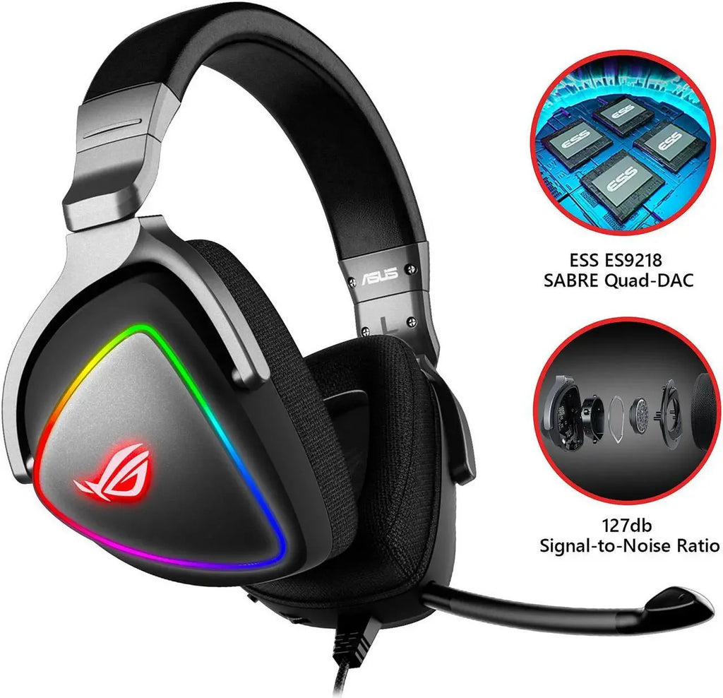 Casque Gaming ASUS RGB QUAD-DAC - Son 7.1 USB avec Réduction de Bruit