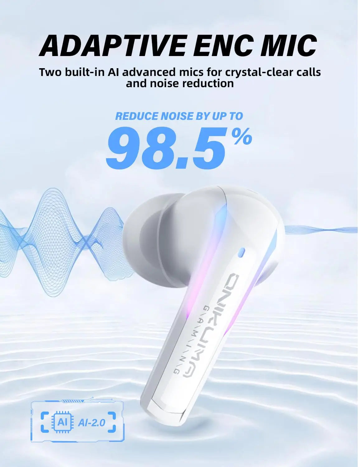 Écouteurs Gaming Sans Fil ONIKUMA T27 RGB - 2.4GHz Faible Latence avec Boîtier